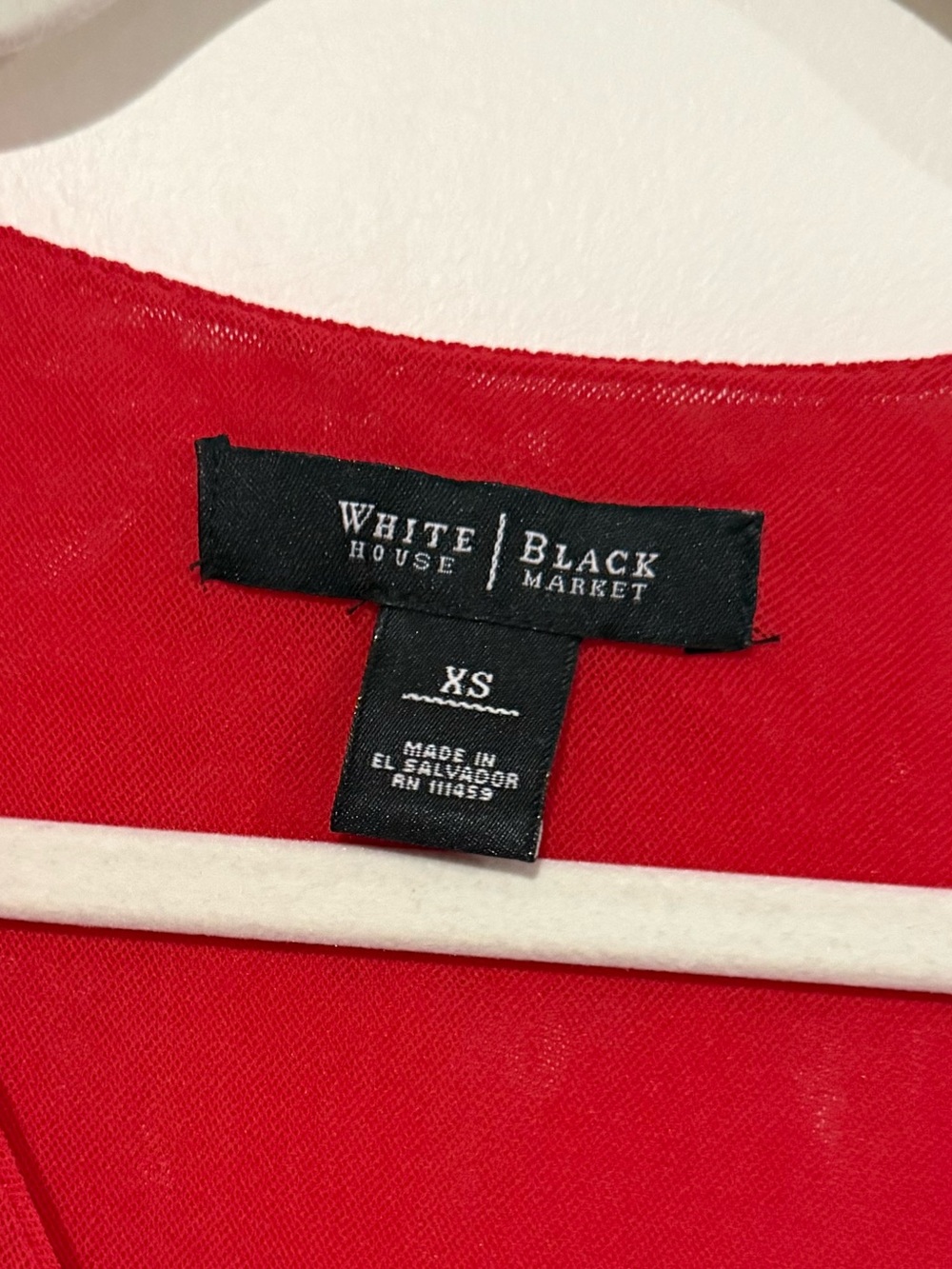 White House Black Market red mesh top - Picture 2 of 5